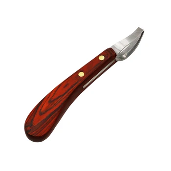 1 Adet Koyun Toynak Düzeltici Bıçak Kenar Sığır At Toynak Bıçak Makası Kesici Çok Amaçlı Toynak Ahşap Saplı Paslanmaz Çelik