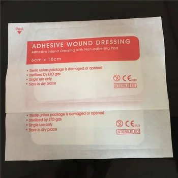 10 adet 6x10cm dokunmamış Tıbbi yapışkan yara Viskozite Pansuman Bant yardım bandajı Büyük Yara İlk Yardım Açık