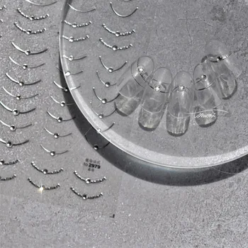 10 ADET Altın Gümüş Hattı Nail Art Sticker Rhinestone Tırnak Dekorasyon Çıkartması 3D Kendinden Yapışkanlı Tırnak Sanat Kaymak