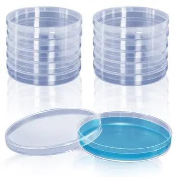 10 Adet Steril Plastik Petri Kapları kapaklı Laboratuvar Petri Tabak Çanak Laboratuvar Analizi için Okul Projeleri Örnekleri