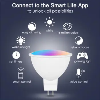 10 ADET Tuya Akıllı Homekit WiFi MR16 akıllı led ampül 12V RGBCW Kısılabilir Lamba Siri Ses Kontrolü 5W Spot Aydınlatma Renk Değiştirme