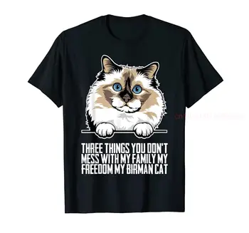 100 % Pamuk Erkek Birman kediler Birman Birman yavru T-Shirt ERKEK KADIN UNİSEX T Shirt Boyutu S-6XL