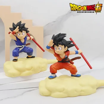14 cm Yedi dragon topu anime el yapımı çocukluk Goku üzerinde adım takla bulut uçan bebek Carot modeli dekorasyon tüm