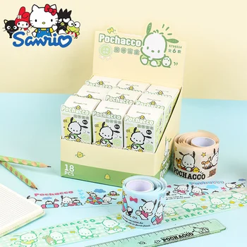 18 adet Orijinal Sanrio Pochacco Etiket Karikatür Bant Kawaii El Muhasebe Malzemeleri Süslemeleri Çıkartmalar Kırtasiye