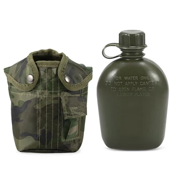1L Kamp Yürüyüş Sırt çantası Survival Su Şişesi açık Askeri Kantin şişesi su ısıtıcısı spor Şişeleri