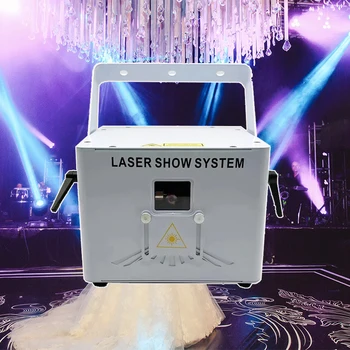 1W 2W Disko lazer DJ Profesyonel RGB Animasyon Lazer projektör ışın Sahne Aydınlatma Etkisi DMX parti gece Kulübü için ışık düğün