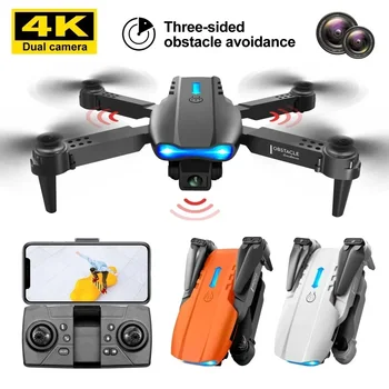 2.4 G Uzaktan Kumanda Katlanabilir 360 Flip Başsız Modu Çocuklar Drone Mini Drone İle 4K Kamera E99 Pro K3 Engellerden Kaçınma
