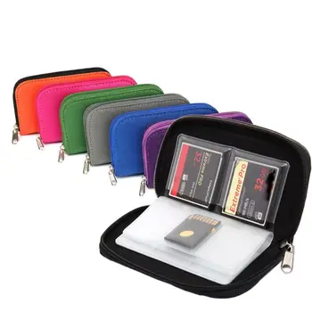 22 Yuvaları Hafıza Kartı saklama çantası CF / SD / Mikro SD / SDHC / MS / DS Hafıza Kartı Kutusu Cüzdan kart tutucu Koruyucu Kılıfı Taşıma Çantası