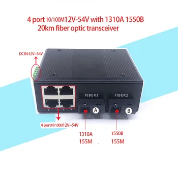 2sc4port 155 M Ethernet Anahtarı Ethernet Fiber Optik Medya Dönüştürücü 4 port ve 2 * sc fiber Portu Fiber optik alıcı-verici