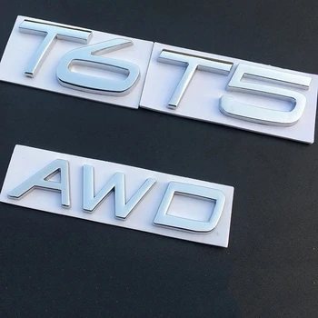 3D Metal Araba Harfler T5 T6 AWD Etiket Gövde Amblemi Logosu Rozeti Volvo XC60 XC90 XC70 850 S80 S60 S70 S40 V40 V60 Aksesuarları