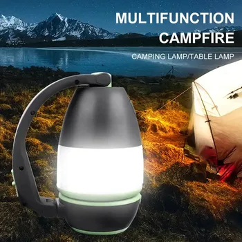 3in1 Açık kamp feneri Taşınabilir masa ışığı USB şarj edilebilir led lamba Meşale Masa Lambası 1200 mAh Güç Bankası Acil Yürüyüş için