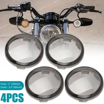 4 Adet Şeffaf Motosiklet Lambası Kapağı Anti-duman Dönüş sinyal ışığı lens kapağı Motosiklet Abajur Harley Davidson için