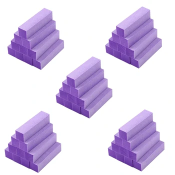 50X Parlatıcı Zımpara Tampon Blok Dosyaları Akrilik Pedikür Manikür Nail Art İpuçları (Renk: Mor)