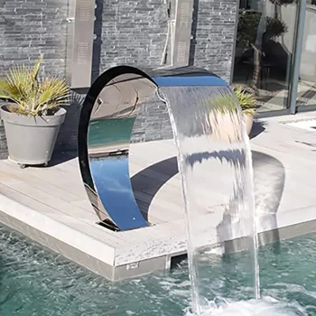 60x30 cm / 40x20 cm Havuz Çeşme Şelale Paslanmaz Çelik Çeşme Gölet Bahçe Yüzme Özelliği Dekoratif Donanım Musluk