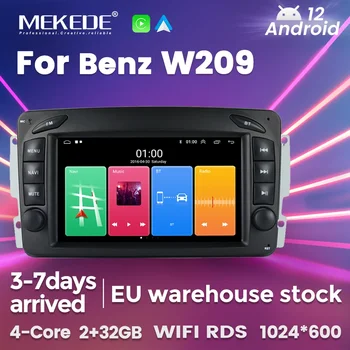 7 inç Android kafa ünitesi için düğmeler ile Mercedes Benz CLK W209 W203 W463 W208 Araba Radyo Navigasyon GPS Dahili RDS WIFI TSK BT