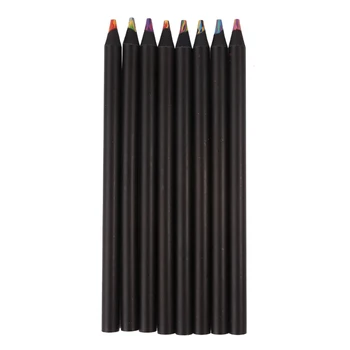 8 Adet Gökkuşağı Renkli Kalemler 8 Renk in1 Gökkuşağı Kalem Ahşap Renkli Kalem H7EC