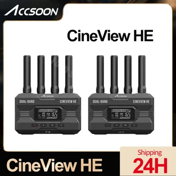 Accsoon CineView HE kablosuz kamera Verici Alıcı Kiti Tip-C HDMI Uyumlu 2.4 G hz 5G hz Çift bant İletim