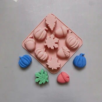 Akçaağaç yaprağı Çam Kozalağı silikon şekerleme kalıbı Çikolata Jöle Puding Kek fırın tepsisi DIY Tamamlayıcı Gıda Dekorasyon Kalıp