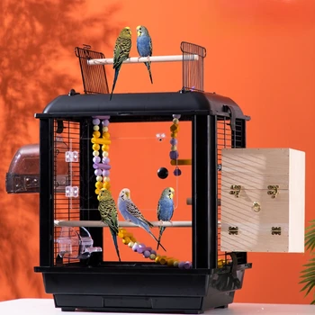 Açık Kuş Evi Kuş Kafesleri Budgie Kanarya Lüks Papağan Kuş Kafesleri Yetiştiriciliği Voladera Para Pajaros Jaulas Evcil Hayvan Ürünleri WZ50BC