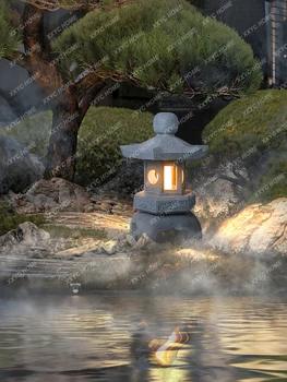 Açık peyzaj lambası simülasyon taş kule yeni çin bahçe parkı dekoratif ışıklar