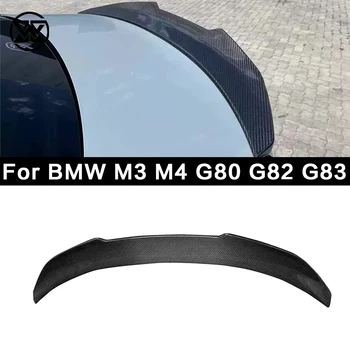 BMW için M3 M4 G80 G82 G83 2021 + Karbon Fiber Kuyruk yüzgeçleri Arka Bagaj Kapağı Spoiler Kanat PSM Stil Araba Kuyruk Kanat Yükseltme