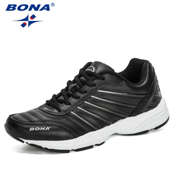 BONA 2023 Yeni Tasarımcılar Adam Rahat Atletik Ayakkabı kaymaz ve Nefes Açık spor ayakkabı Erkekler Hafif Spor Ayakkabı