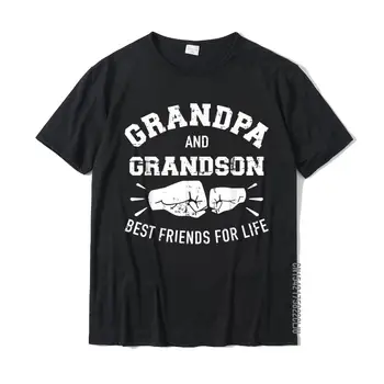 Büyükbaba Ve Torunu Arkadaşlar Yaşam İçin T-Shirt Tişörtleri Baskılı Klasik Erkek Üstleri Gömlek Baskılı Pamuk