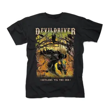 DevilDriver-Outlaws ' sonuna kadar Kısa Kollu Siyah Tüm Beden Gömlek QQ1034