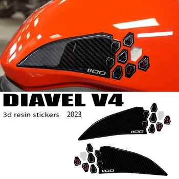 diavel v4 Motosiklet Ducati Diavel V4 2023-Aksesuarları tankı ped koruyucu 3D Epoksi Reçine Etiket Seti