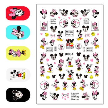 Disney 3D Tırnak Sticker D004 Pembe Minnie Mouse Tırnak Sanat Çıkartması Tırnak Sanat Dekorasyon için