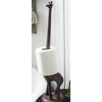 Dökme Demir tuvalet kağıdı tutucusu, Bağlantısız Zürafa kağıt havlu tutacağı, Banyo İçin Dekoratif Kağıt Standı Dayanıklı Kullanımı Kolay