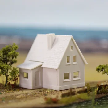Evemodel 1 Birim N Ölçekli 1:160 Model Demiryolu Köy Evi Demonte Beyaz Boş Yapı parçaları Kiti