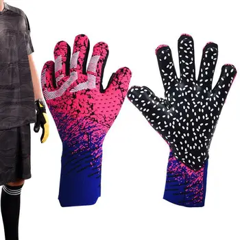 Futbol eldiveni Profesyonel Futbol Kaleci Eldivenleri Aşınmaya Dayanıklı kaleci eldivenleri Parmak Desteği Ve Lateks Palmiye Sapları