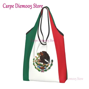 Geri dönüşüm Meksika Bayrağı alışveriş çantası kadın büyük el çantası Çantası Taşınabilir Bakkal alışveriş çantaları