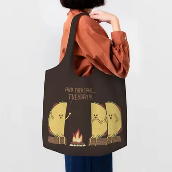 Geri dönüşüm Salı alışveriş çantası Kadın Tuval kol çantası Çanta Dayanıklı Meyve Vegan Bakkal alışveriş Çantaları Fotoğraf Çanta