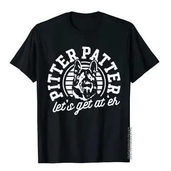 Hadi At ' Er Gömlek Alman Çoban Pitter Komik Desen T-Shirt Tees Klasik Yüksek Sokak Pamuk Erkekler Üst T-Shirt Cosie