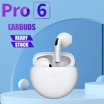 Hava Pro 6 TWS kablosuz mikrofonlu kulaklıklar Fone Bluetooth Kulaklık Spor Kulaklıklar Pro6 J6 Kulaklık Apple iPhone Xiaomi Huawei için