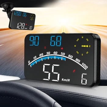 Head Up Display G10 Evrensel HUD Aşırı Hız Yorgunluk Sürüş Alarmı LED Ekran Cam Projektör GPS Kilometre Sayacı Kilometre