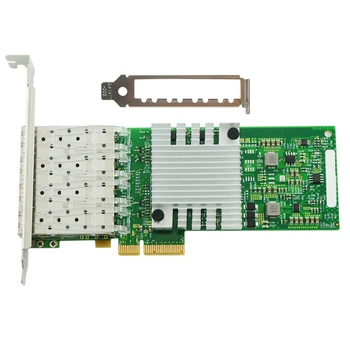 I350-4SFP PCI-Ex4 Gigabit Dört Bağlantı Noktalı Fiber Optik Sunucu Taşınabilir Ağ Kartı I350AM4 Çip Ağ Kartı