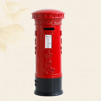 Ingiliz Kırmızı Posta Kutusu Kumbara Ayağı Kutusu Bankalar Yüksek Kapasiteli Vintage kasa Çocuklar Çocuklar için Tasarrufu İngiliz Tarzı