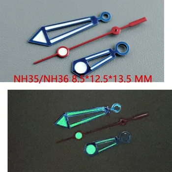 Izle aksesuarları izle pointer NH35 eller mavi eller yeşil süper parlak için uygun NH35, NH36 hareketi A12