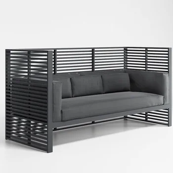 İskandinav açık kanepe açık avlu bahçe endüstriyel tarzı dinlenme koltuğu kombinasyonu mobilya