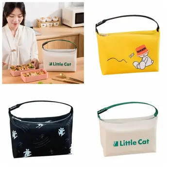 Kedi Su Geçirmez Öğle Yemeği Çantası Fermuar Karikatür hayvan mama Sıcak Termal soğutucu çanta öğle yemeği çantası Gıda El Çantaları Tote Öğle Yemeği Çantası Seyahat
