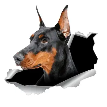 Köpek Çatlak Araba 3D Sticker Yaratıcı Tuvalet Sticker Dachshund Bulldog Çatlak Tuvalet Sticker buzdolabı mıknatısı Ev Dekor İçin