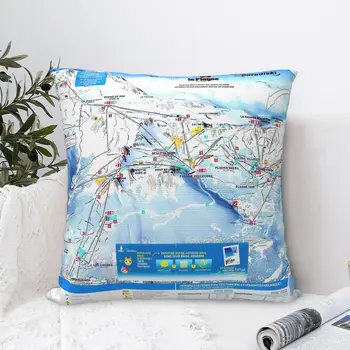 La Plagne Kayak Alanı Haritası Yastık Kılıfı Yastık Örtüsü Yastıklar vücut yastığı Yastık Kapakları Yastık Kapakları Dekoratif