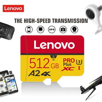 Lenovo 512 GB 1 TB Hafıza Kartı 64 GB 128 GB 256 GB Yüksek Hızlı Flaş TF SD Kart 256 128 64 32 16 GB Mikro TF SD Flash Bellek Kartı