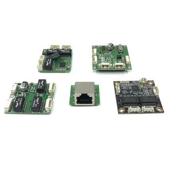 Mini PCBA anahtar modülü PCB OEM modülü mini boyutu 3/4/5 Port Ağ Anahtarları PCB kartı mini ethernet anahtar modülü 10/100Mbps