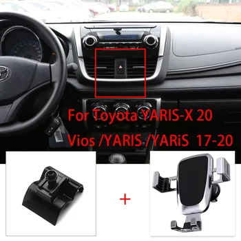 Mobil telefon tutucu Toyota Vios YARİS İçin YARiS 2017-2020 YARİS-X 2020 Havalandırma Montaj Braketi GPS telefon tutucu Araba Aksesuarları