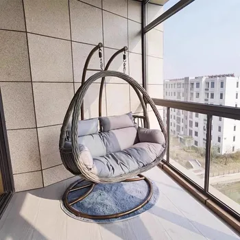 Montaj Sepeti Asılı Sandalye Kapalı Çift Yetişkin Salıncak Sandalye Metal Tasarımcı Sillas De Jardin Para Dış Ev Dekorasyon