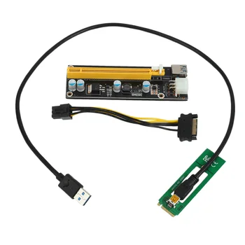 NGFF M. 2 M Anahtar USB 3.0 PCI-E Yükseltici Kart M2 to USB3. 0 PCIE 16X 1X Genişletici Güç Litecoin Bitcoin Madenci